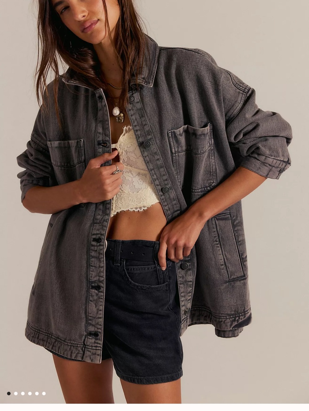 We The Free Washed Black Jean Jacket